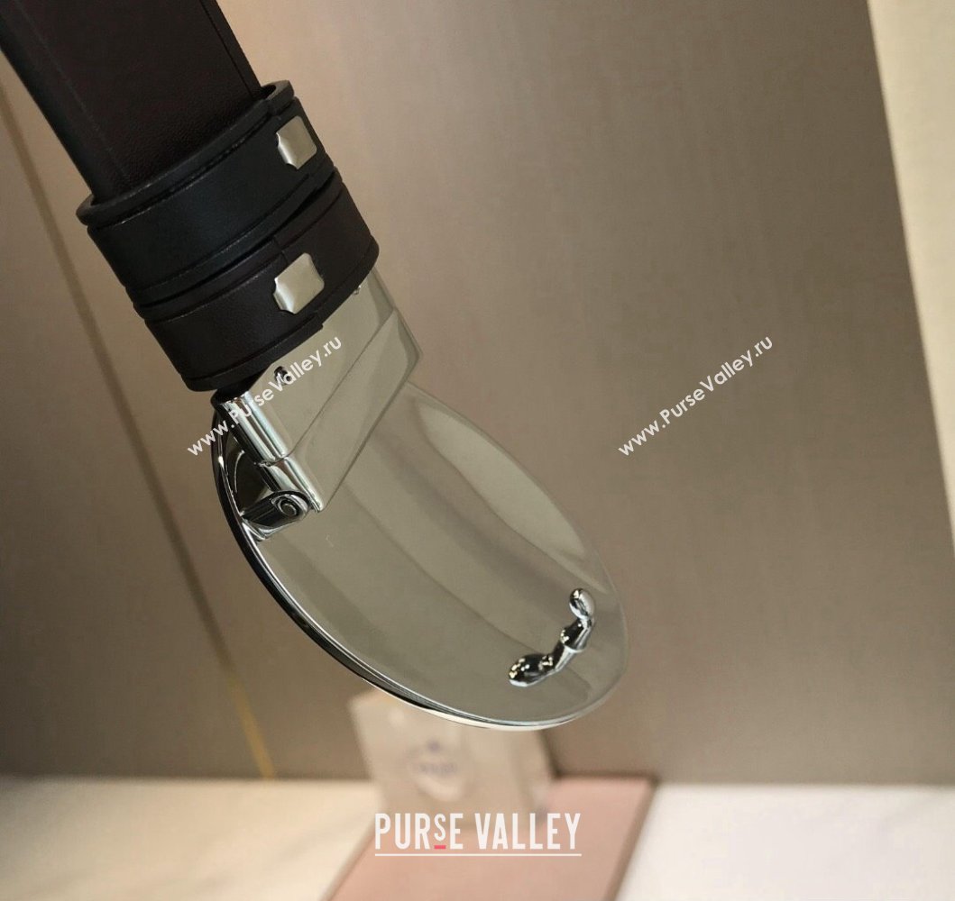 Prada Width 3.4cm leather belt 240102 09 (99belt-231228p09)