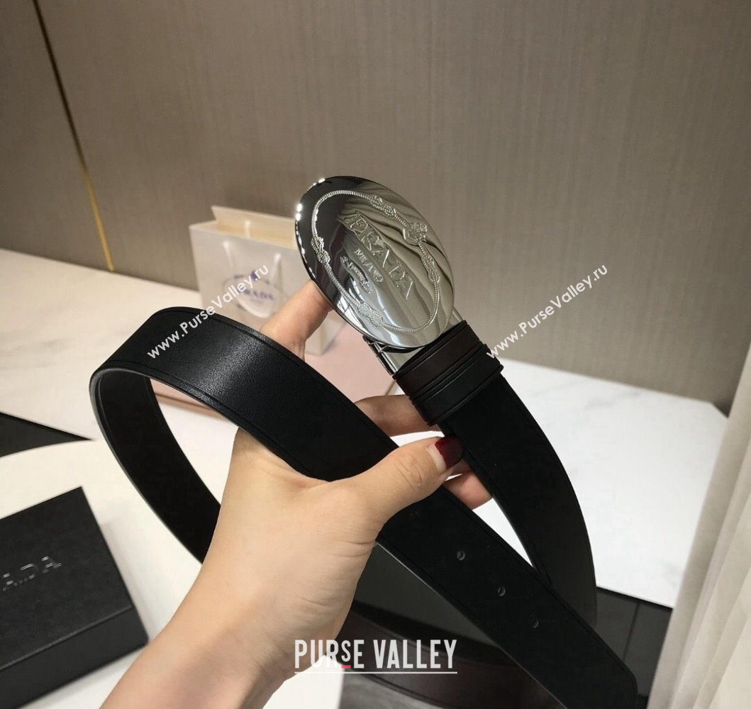 Prada Width 3.4cm leather belt 240102 09 (99belt-231228p09)