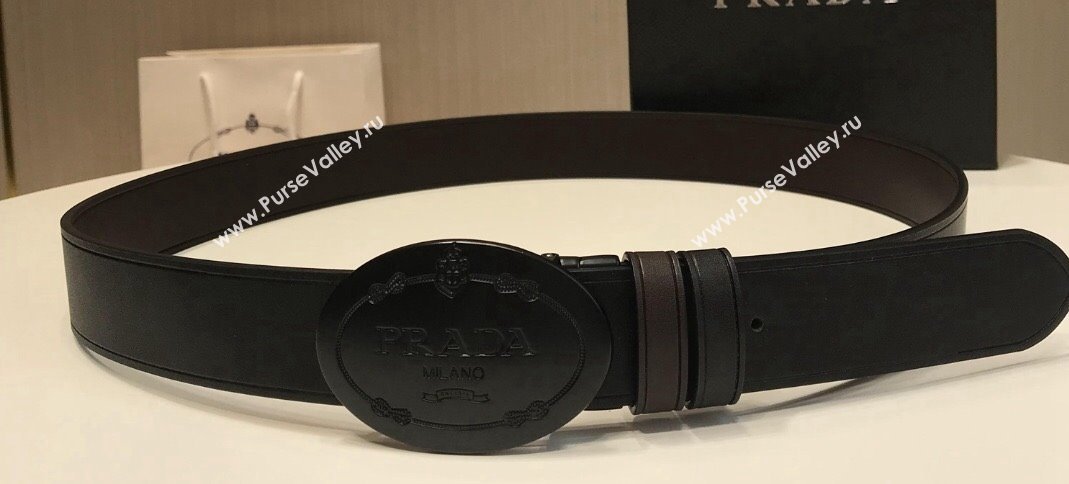 Prada Width 3.4cm leather belt 240102 10 (99belt-231228p10)