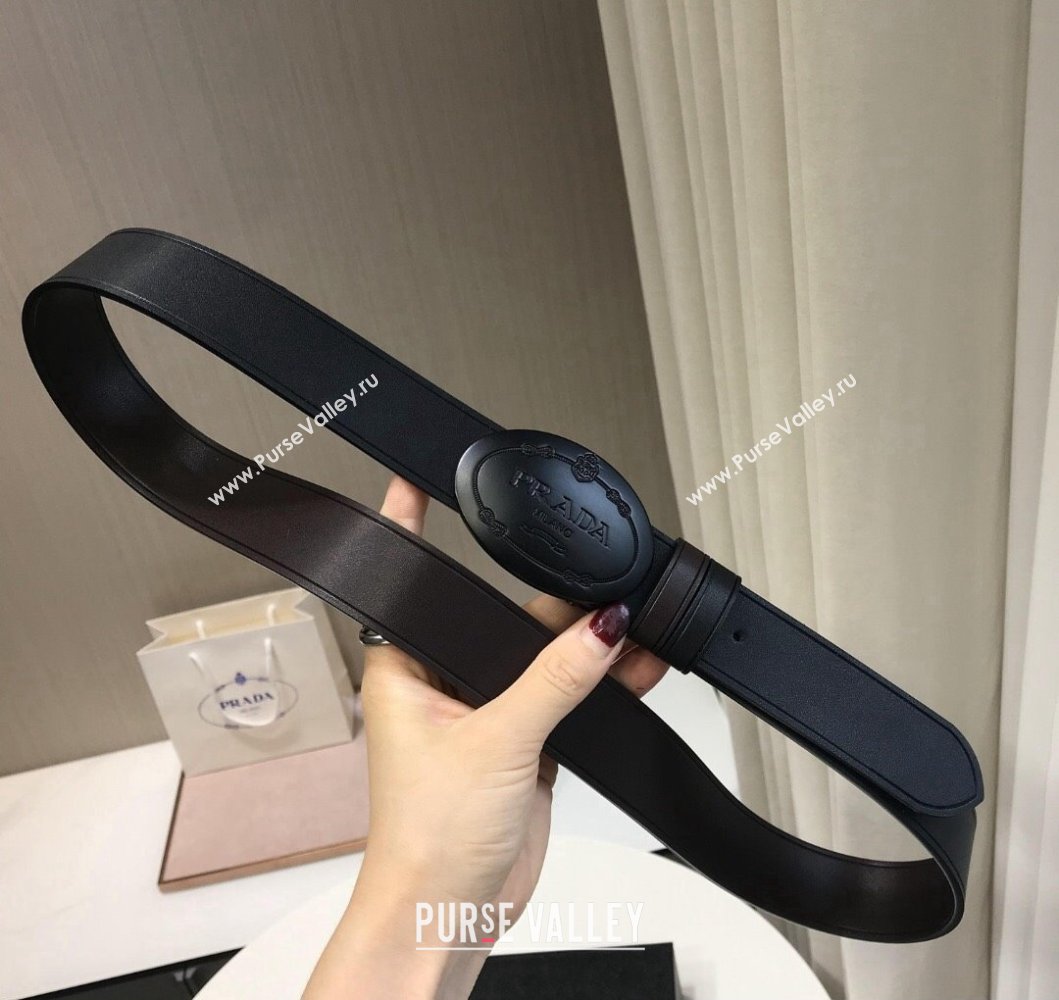 Prada Width 3.4cm leather belt 240102 10 (99belt-231228p10)