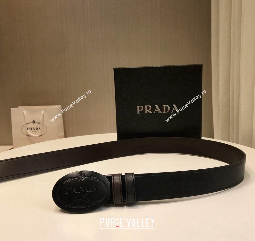 Prada Width 3.4cm leather belt 240102 10 (99belt-231228p10)