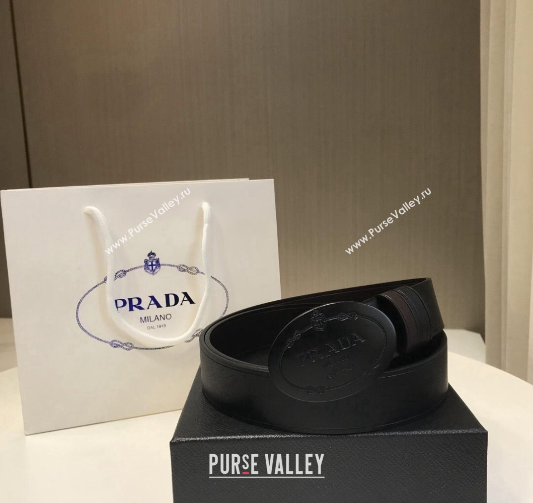 Prada Width 3.4cm leather belt 240102 10 (99belt-231228p10)