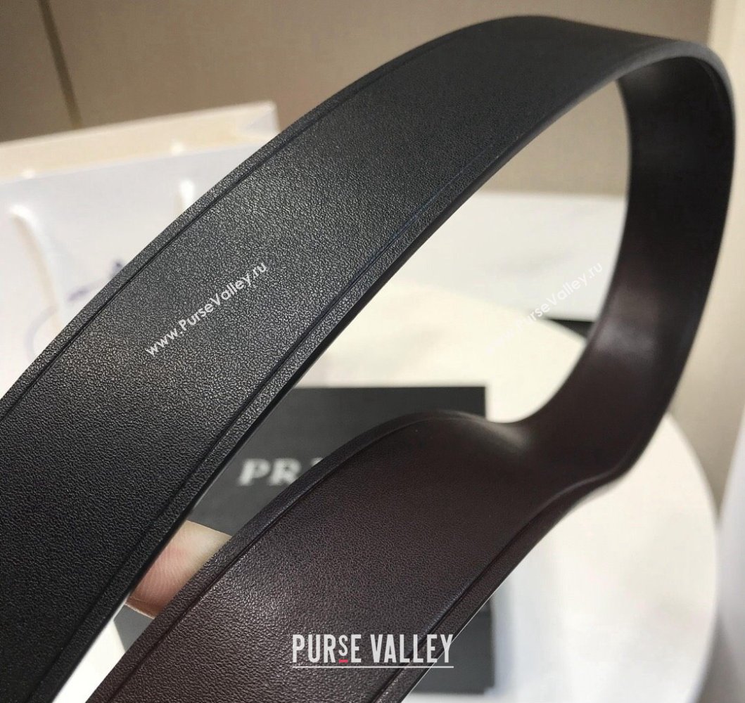 Prada Width 3.4cm leather belt 240102 10 (99belt-231228p10)
