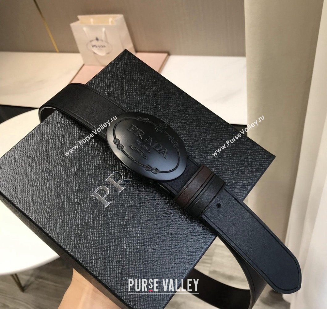 Prada Width 3.4cm leather belt 240102 10 (99belt-231228p10)