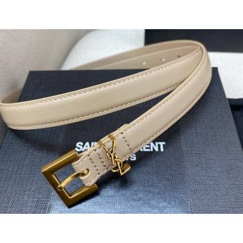 Saint Laurent Width 2cm cassandre thin belt with square buckle 554465 07 (99belt-231228y17)