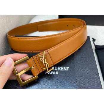 Saint Laurent Width 3cm cassandre belt with square buckle 634440 06 (99belt-231228y06)