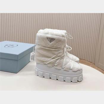 Prada Shearling apres-ski boots white 1U032N 2023 (diliya-231024-03)