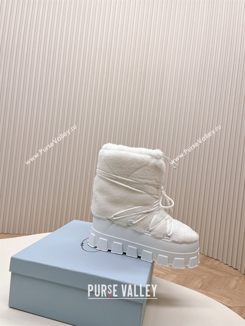 Prada Shearling apres-ski boots white 1U032N 2023 (diliya-231024-03)