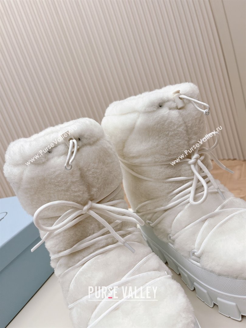 Prada Shearling apres-ski boots white 1U032N 2023 (diliya-231024-03)