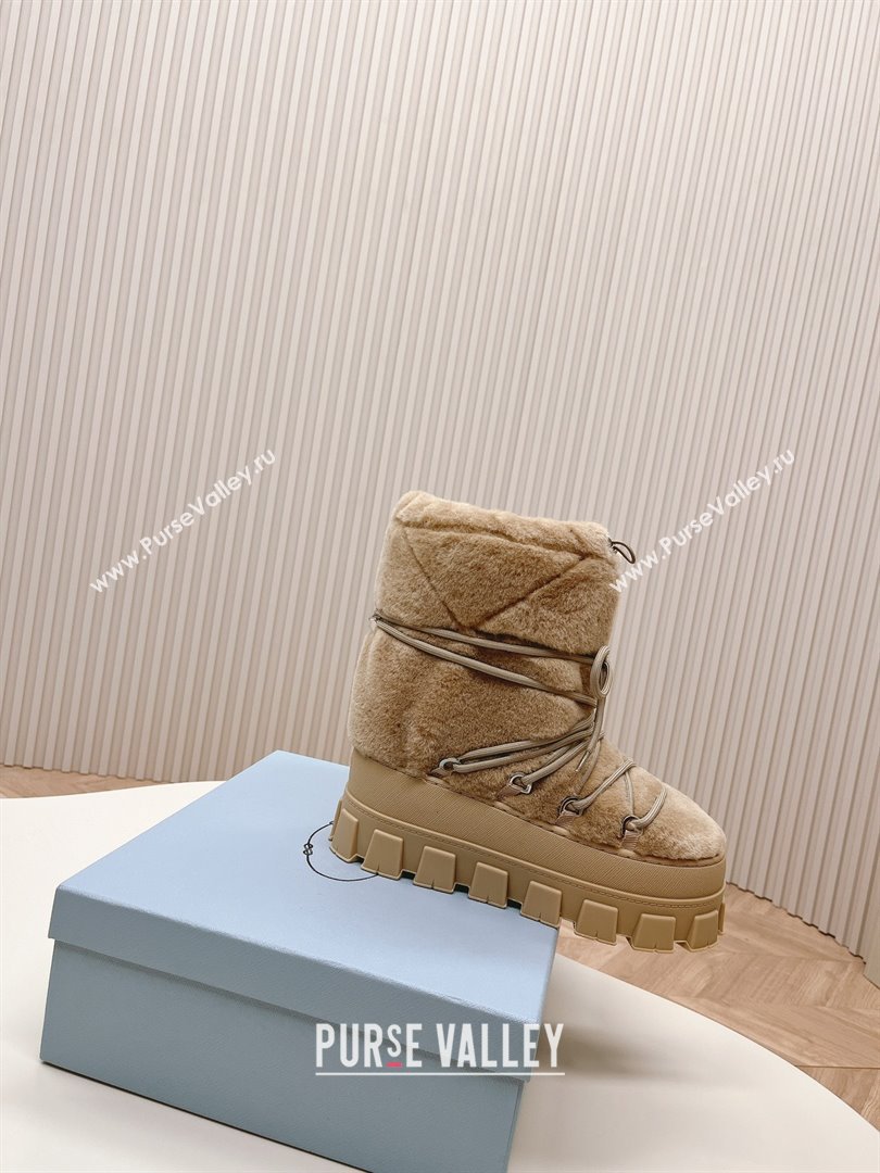 Prada Shearling apres-ski boots Ecru 1U032N 2023 (diliya-231024-01)