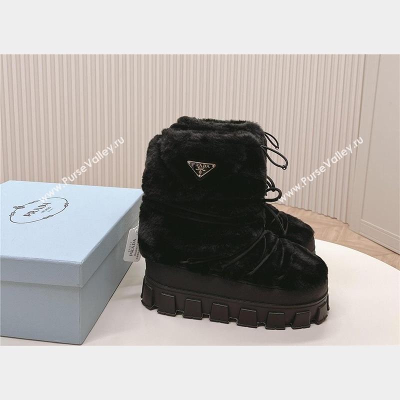 Prada Shearling apres-ski boots black 1U032N 2023 (diliya-231024-02)