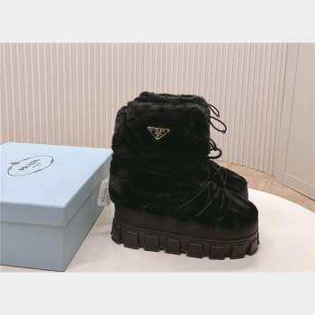 Prada Shearling apres-ski boots black 1U032N 2023 (diliya-231024-02)