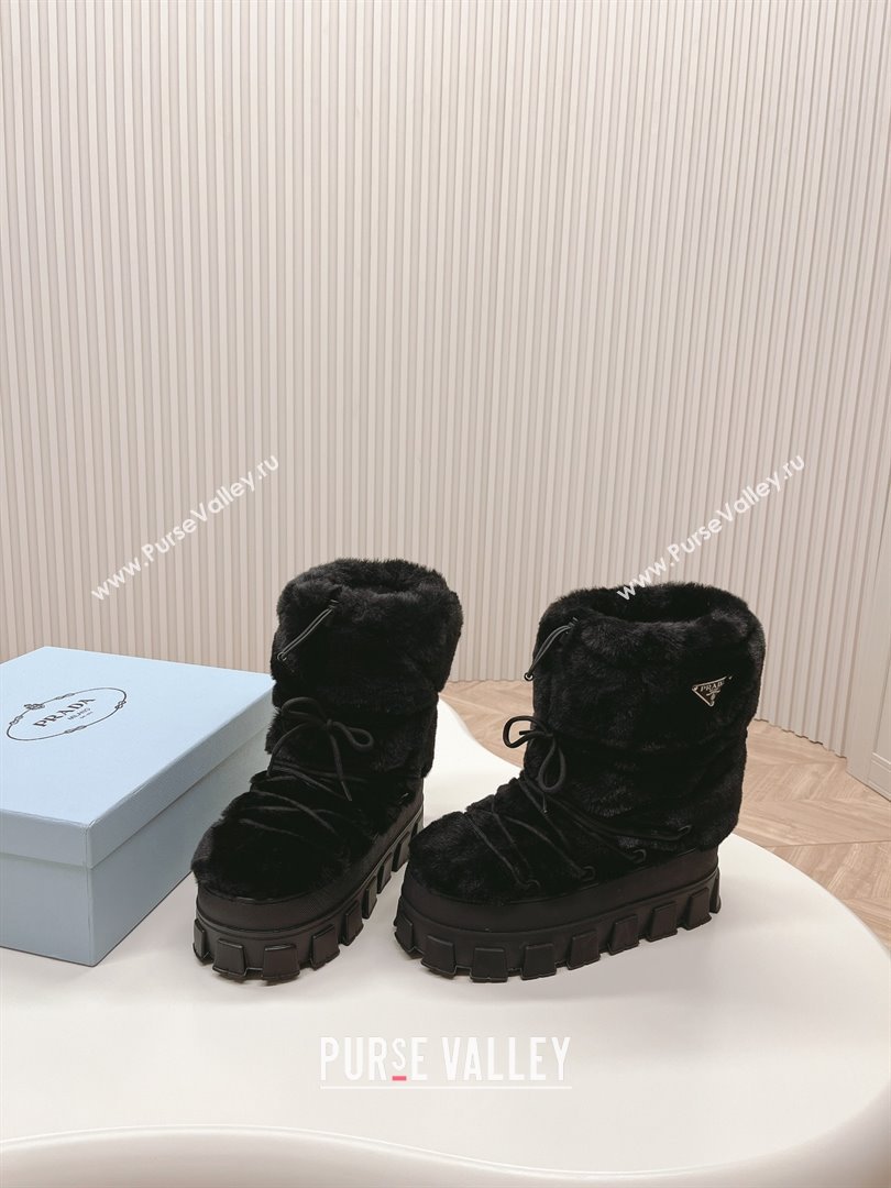 Prada Shearling apres-ski boots black 1U032N 2023 (diliya-231024-02)