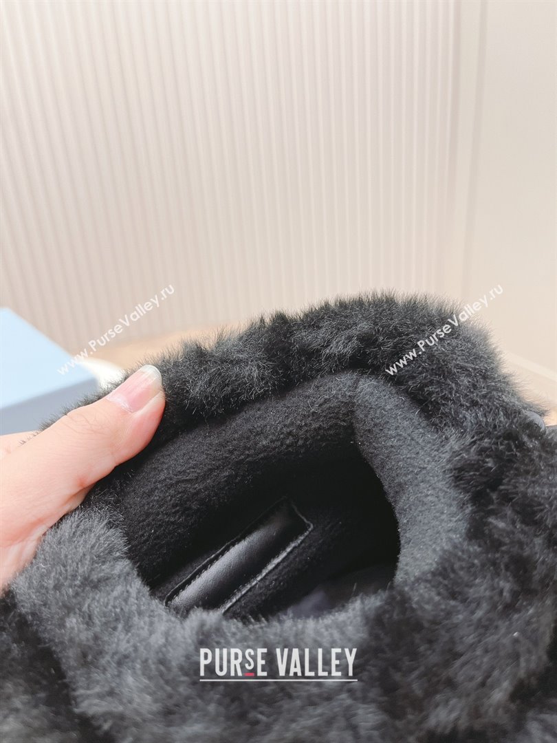 Prada Shearling apres-ski boots black 1U032N 2023 (diliya-231024-02)