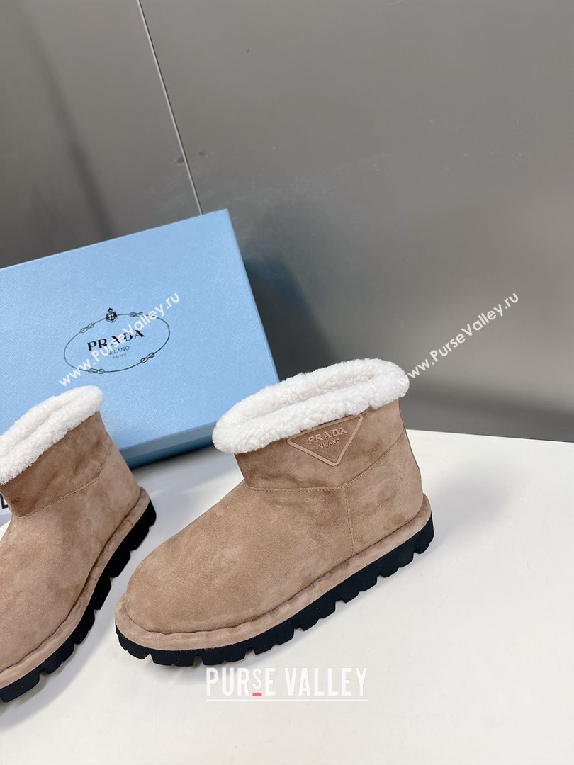 Prada Shearling booties Ecru 1T217N 2023 (modeng-231024-01)