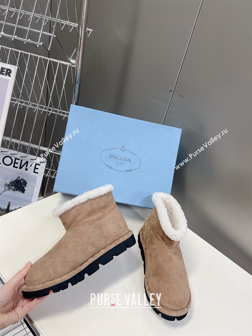 Prada Shearling booties Ecru 1T217N 2023 (modeng-231024-01)