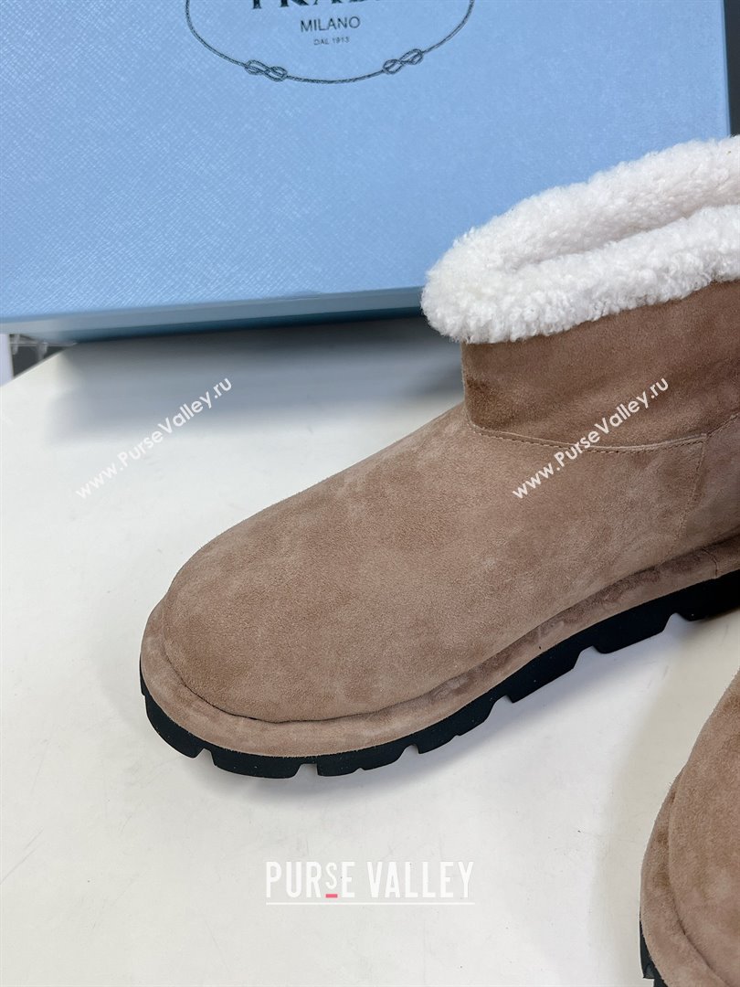 Prada Shearling booties Ecru 1T217N 2023 (modeng-231024-01)