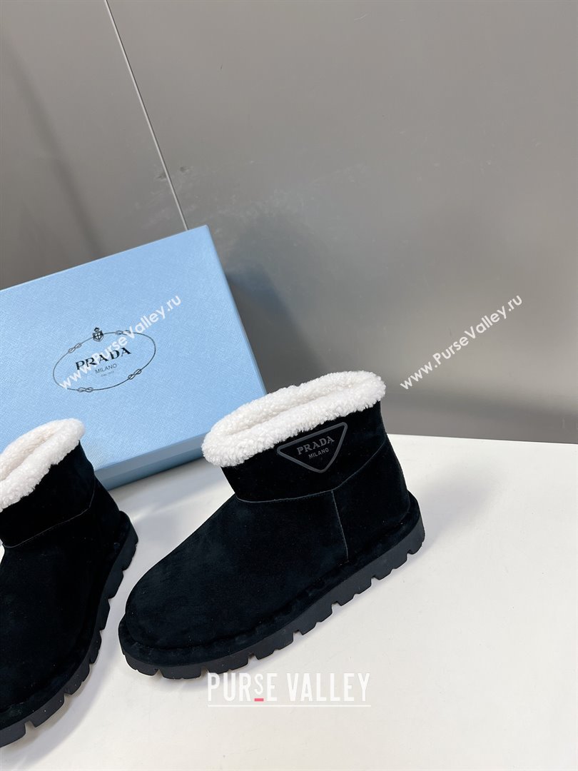 Prada Shearling booties black 1T217N 2023 (modeng-231024-03)
