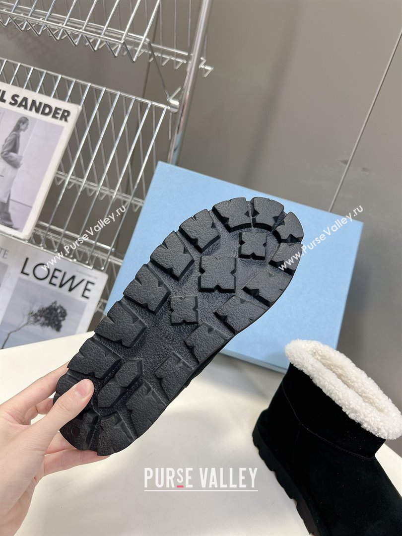 Prada Shearling booties black 1T217N 2023 (modeng-231024-03)