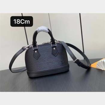 louis vuitton Nano Alma bag in EPI leather M81945 black 2023 (kiki-230928-08)