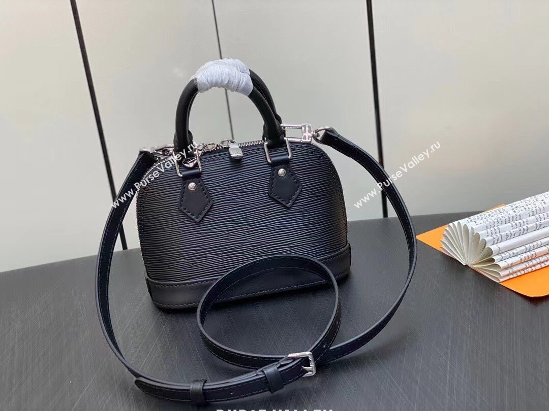 louis vuitton Nano Alma bag in EPI leather M81945 black 2023 (kiki-230928-08)