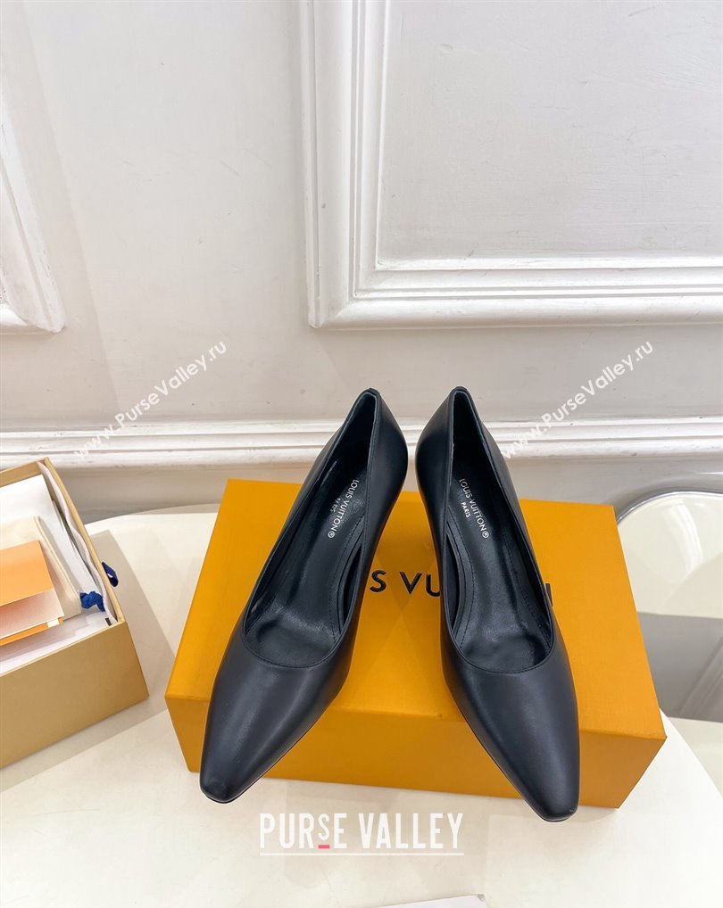 Louis Vuitton Heel 6.5cm Sparkle Pumps in Calf leather Black 2024 (modeng-24010852)