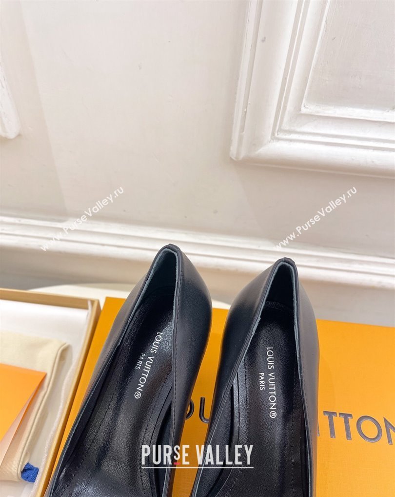 Louis Vuitton Heel 6.5cm Sparkle Pumps in Calf leather Black 2024 (modeng-24010852)