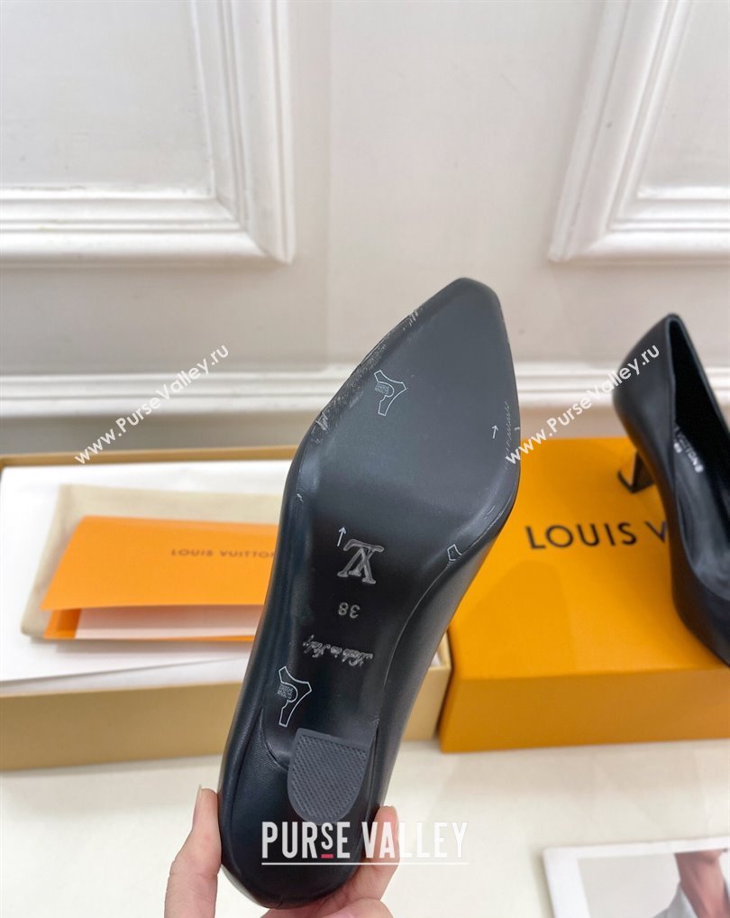 Louis Vuitton Heel 6.5cm Sparkle Pumps in Calf leather Black 2024 (modeng-24010852)