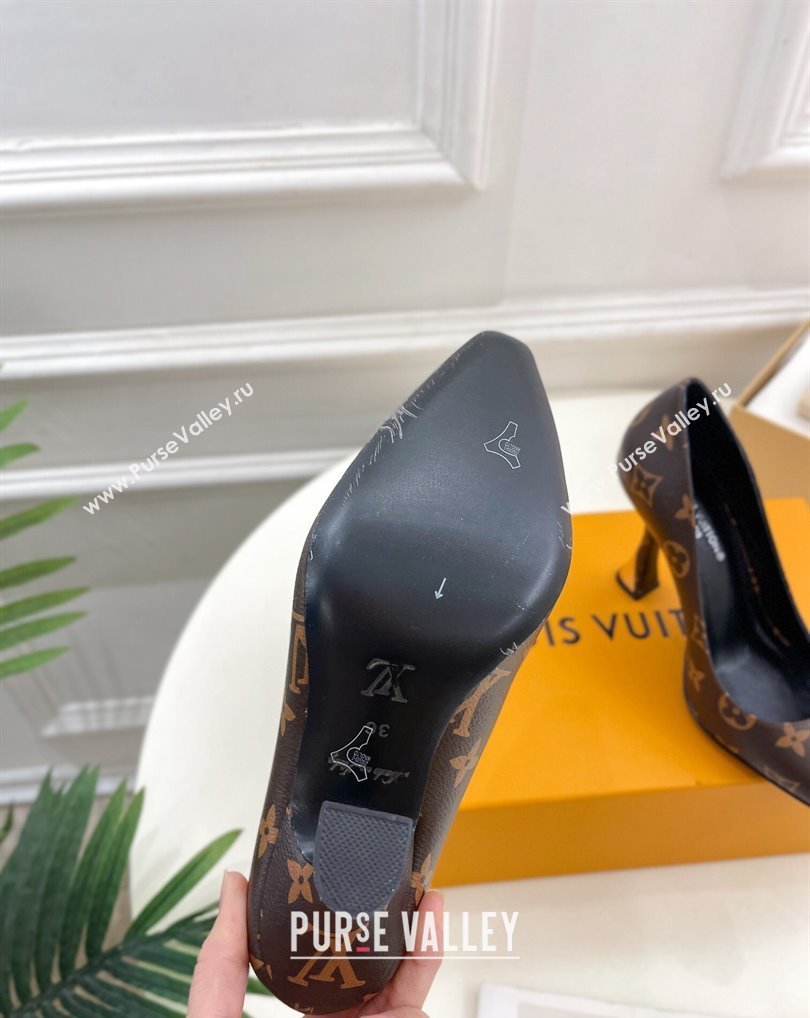 Louis Vuitton Heel 9.5cm Sparkle Pumps in Monogram Canvas 2024 (modeng-24010856)