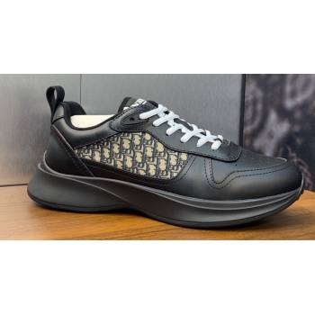 Dior Calfskin and Technical Mesh with Dior Oblique Canvas B25 Runner Mens Sneakers 02 2024 (modeng-240109d02)