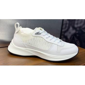 Dior Calfskin and Technical Mesh with Dior Oblique Canvas B25 Runner Mens Sneakers 08 2024 (modeng-240109d08)