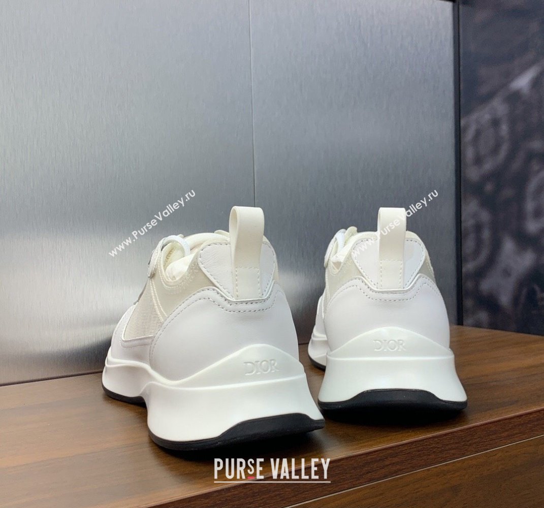 Dior Calfskin and Technical Mesh with Dior Oblique Canvas B25 Runner Mens Sneakers 08 2024 (modeng-240109d08)