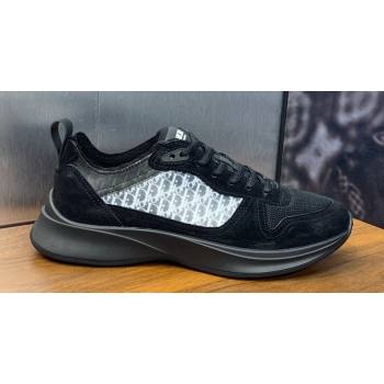 Dior Calfskin and Technical Mesh with Dior Oblique Canvas B25 Runner Mens Sneakers 10 2024 (modeng-240109d10)