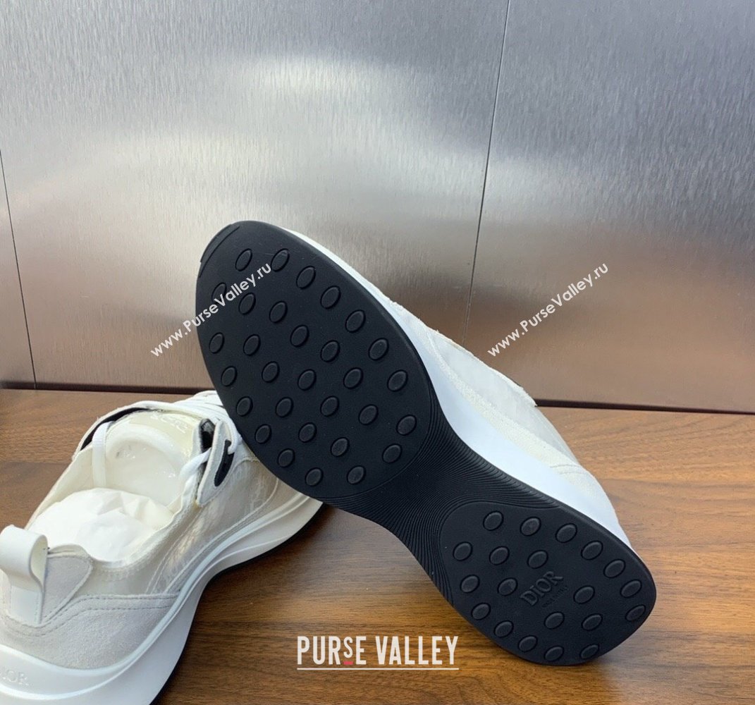 Dior Calfskin and Technical Mesh with Dior Oblique Canvas B25 Runner Mens Sneakers 12 2024 (modeng-240109d12)