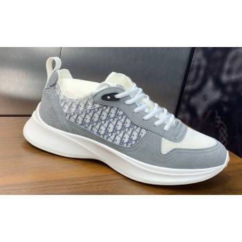 Dior Calfskin and Technical Mesh with Dior Oblique Canvas B25 Runner Mens Sneakers 13 2024 (modeng-240109d13)