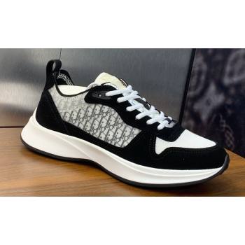 Dior Calfskin and Technical Mesh with Dior Oblique Canvas B25 Runner Mens Sneakers 15 2024 (modeng-240109d15)