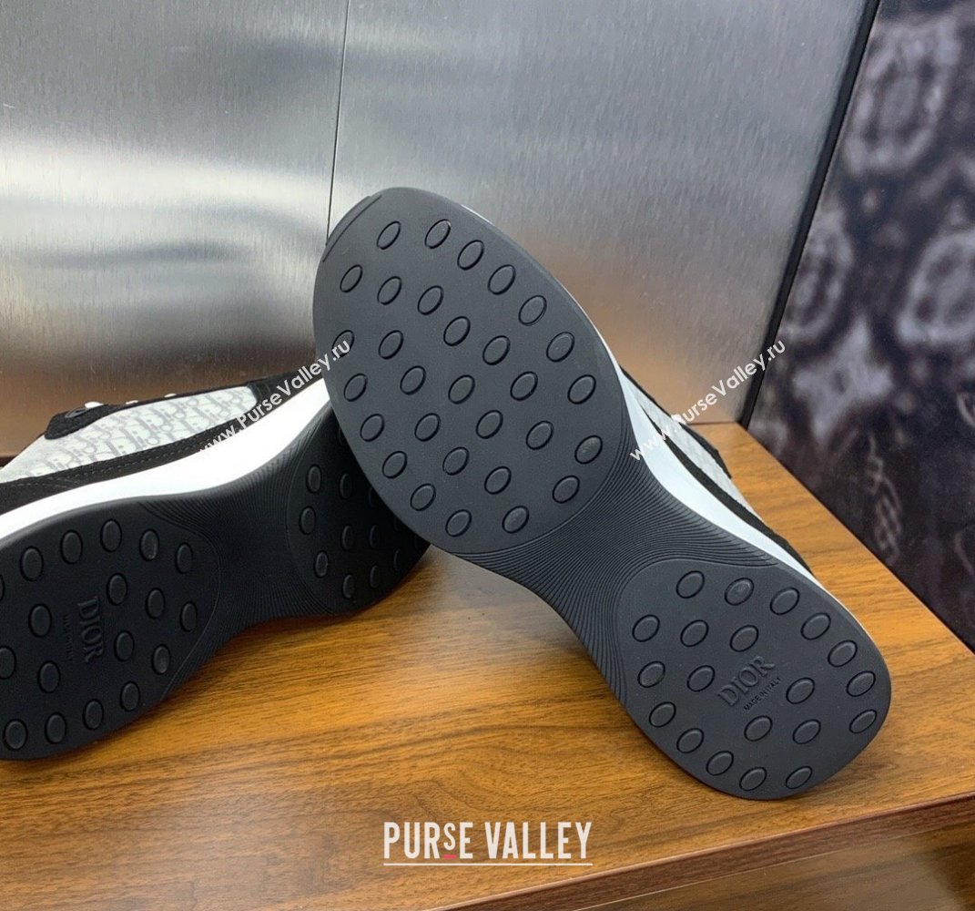 Dior Calfskin and Technical Mesh with Dior Oblique Canvas B25 Runner Mens Sneakers 15 2024 (modeng-240109d15)