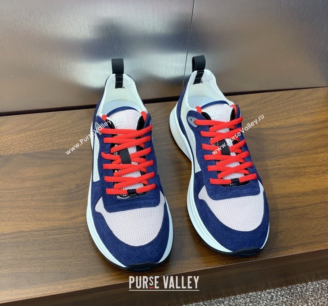 Dior Calfskin and Technical Mesh with Dior Oblique Canvas B25 Runner Mens Sneakers 16 2024 (modeng-240109d16)