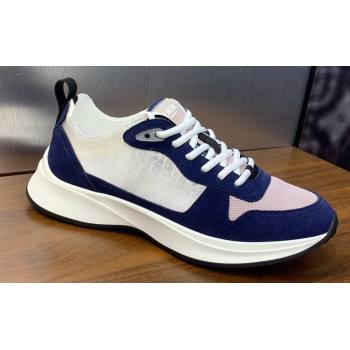 Dior Calfskin and Technical Mesh with Dior Oblique Canvas B25 Runner Mens Sneakers 18 2024 (modeng-240109d18)