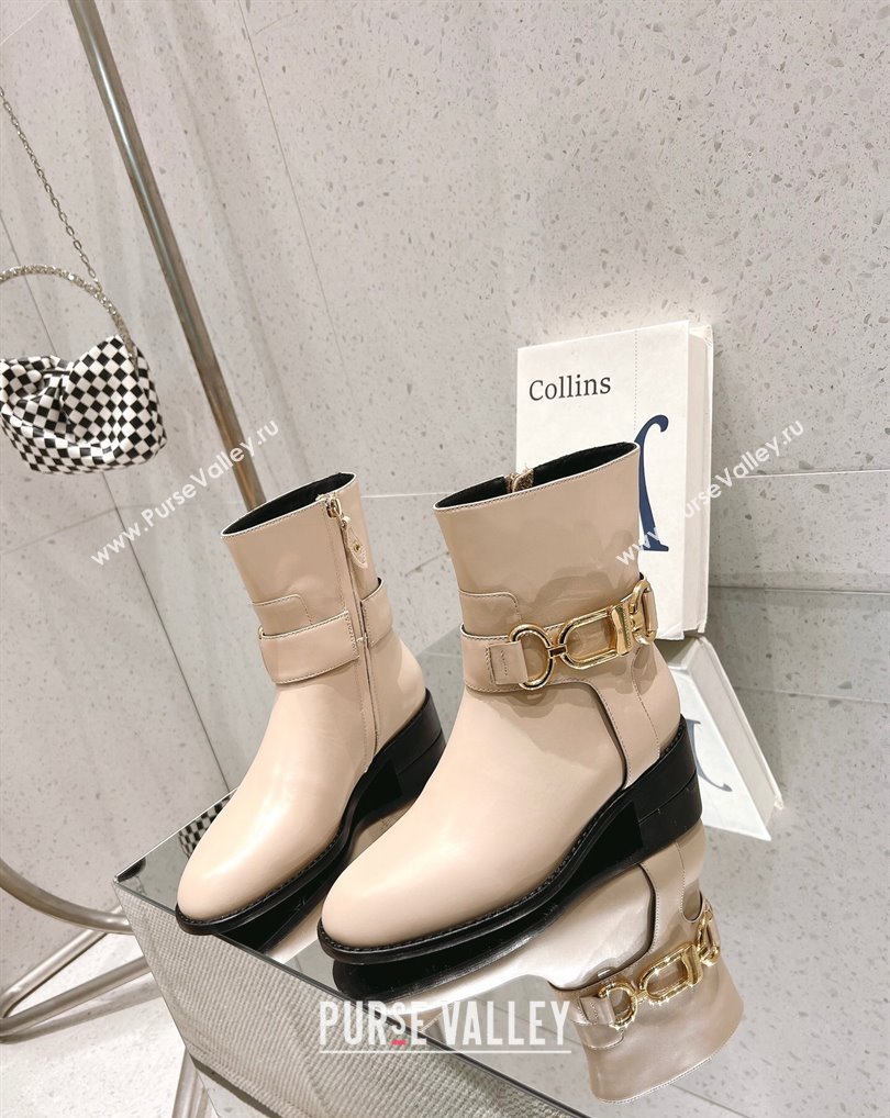 Louis Vuitton Heel 3.5cm Westside Flat Ankle Boots Beige 2024 (modeng-24010826)