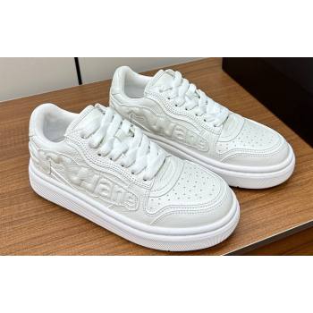 Alexander Wang puff pebble leather Women/Men sneakers with embossed logo White 2024 (modeng-24010545)