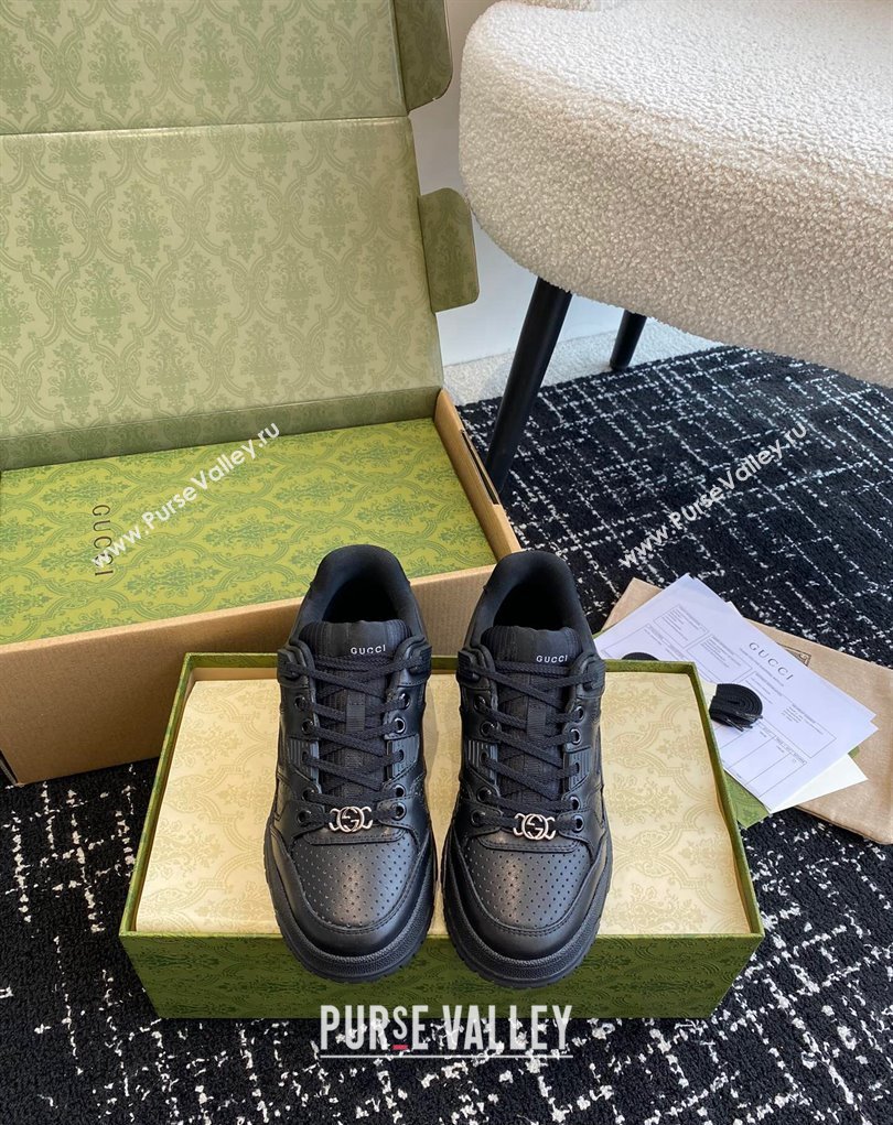 Gucci distressed effect low top Women/Men sneakers Black 2024 (danni-24010501)