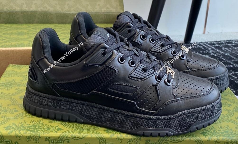 Gucci distressed effect low top Women/Men sneakers Black 2024 (danni-24010501)