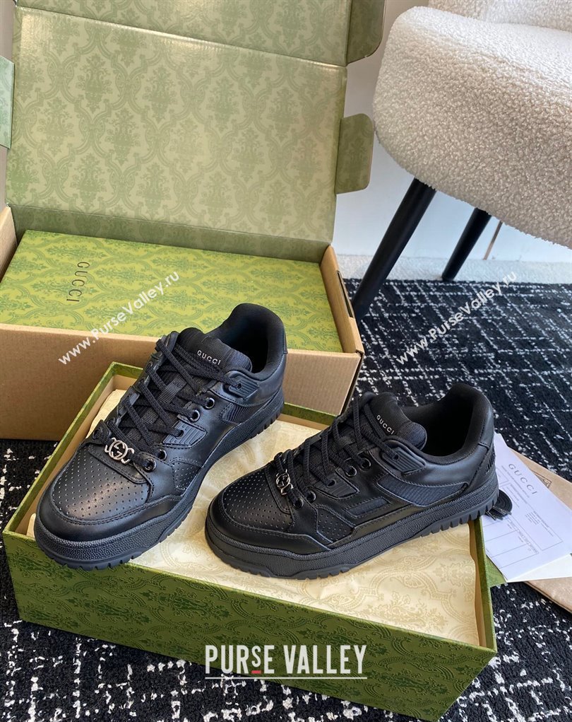 Gucci distressed effect low top Women/Men sneakers Black 2024 (danni-24010501)