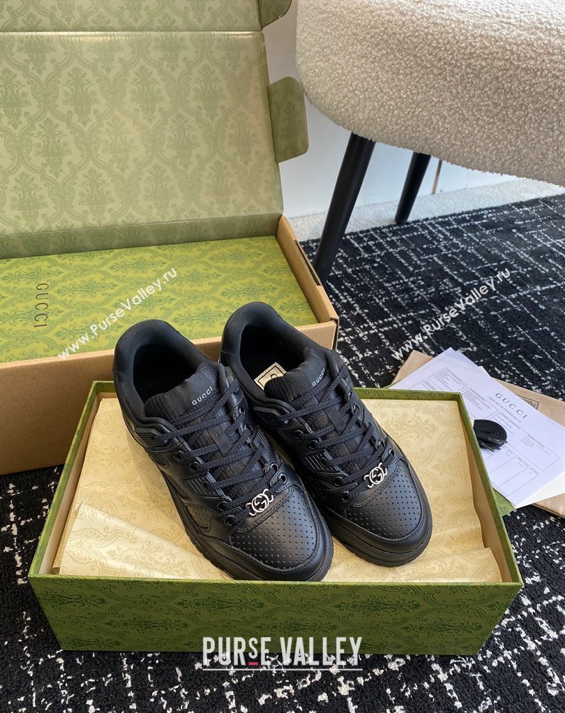 Gucci distressed effect low top Women/Men sneakers Black 2024 (danni-24010501)