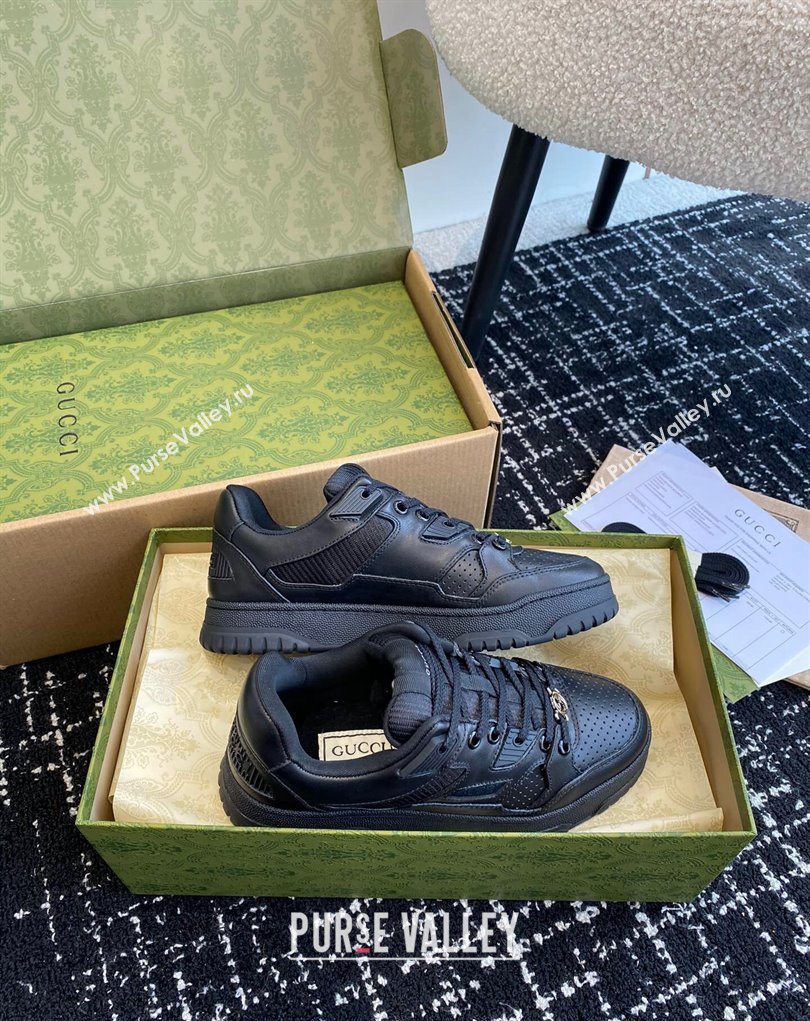 Gucci distressed effect low top Women/Men sneakers Black 2024 (danni-24010501)