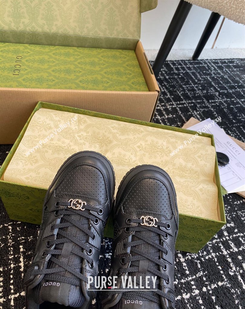 Gucci distressed effect low top Women/Men sneakers Black 2024 (danni-24010501)