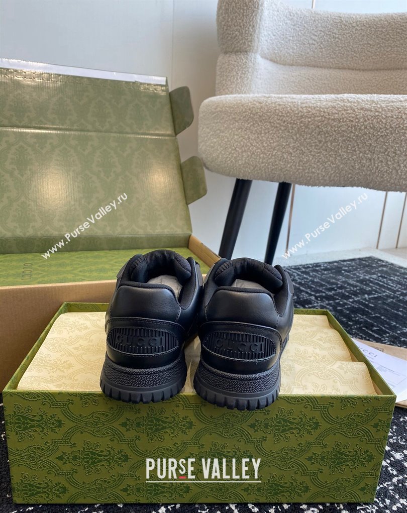 Gucci distressed effect low top Women/Men sneakers Black 2024 (danni-24010501)