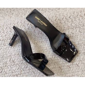 Saint Laurent Heel 6.5cm pam mules in Patent leather 755359 Black 2024 (kaola-24010813)