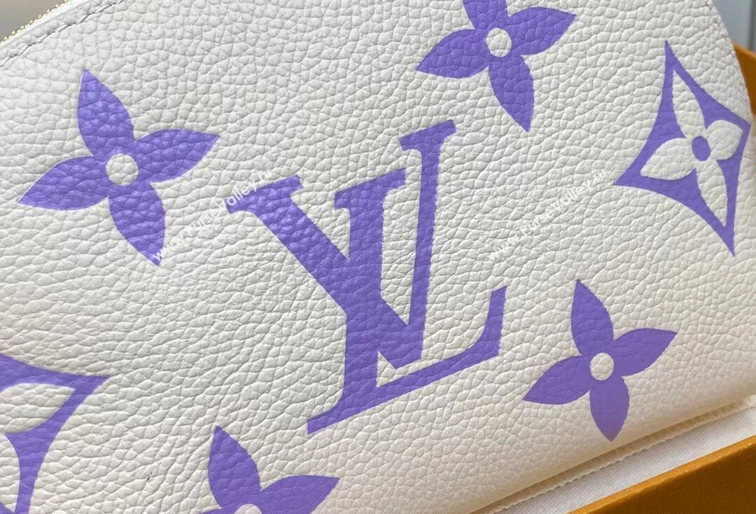 Louis Vuitton Monogram Empreinte Leather Cosmetic Pouch Bag M24378 Purple (kiki-24010802)